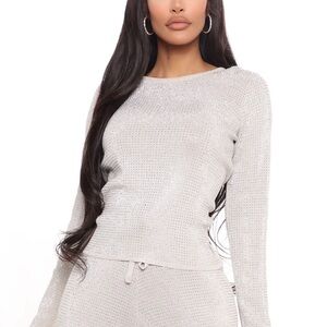 Stud silver embellish pant set.